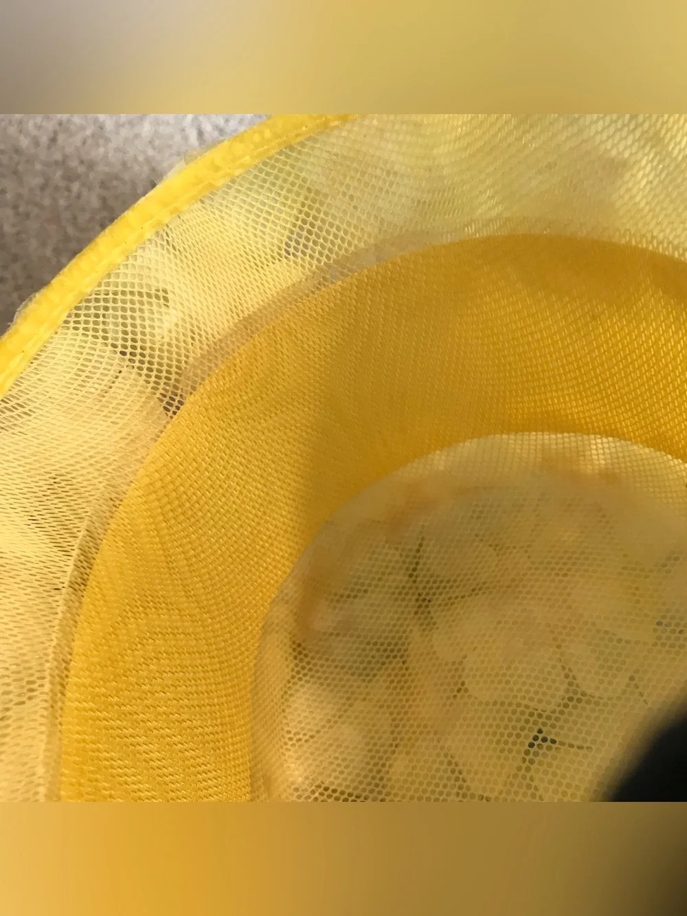 Authentic Vintage 60s Yellow Floral Bucket Cloche Hat Rare Mid-Century Millinery